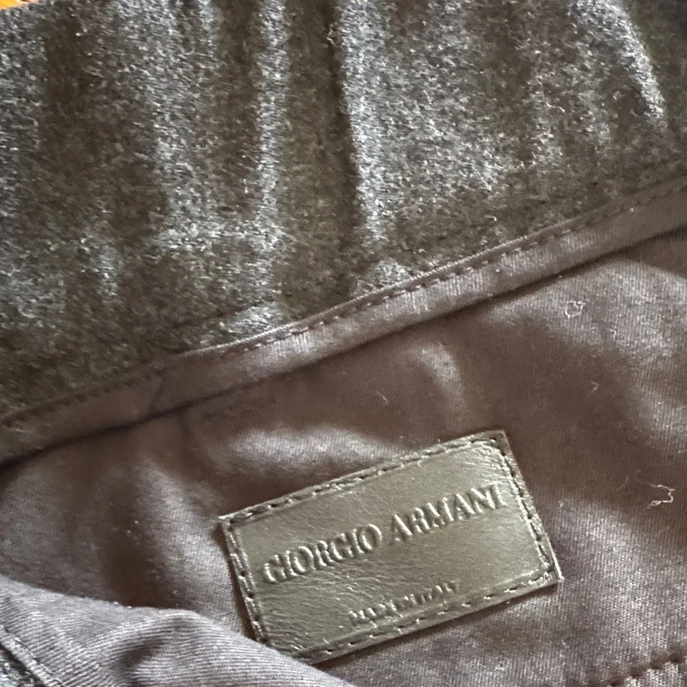 Giorgio Armani Wool Black Casual Jogger Pants